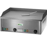 Fry top elettrico doppio piastra liscia al cromo bistecchiera professionale TF