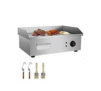 Fry top elettrico Flat Top Grill 3000 W in acciaio inox for la cottura di pollo, bistecche, formaggio alla griglia, pancake, uova strapazzate Per uso fai da te
