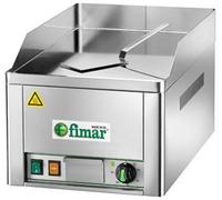 Fry top elettrico singolo piastra liscia al cromo bistecchiera professionale MF