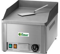 Fry top elettrico singolo piastra liscia in ferro bistecchiera professionale MF