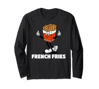 Fryday Everyday Retro Foodie, Funny French Fries Maglia a Manica
