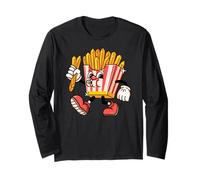 Fryday Everyday Retro Foodie, Funny French Fries Maglia a Manica