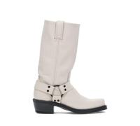 Frye Harness 12R - Stivali da donna in pelle italiana da 28,9 cm, suola in gomma resistente con vera costruzione a filetto e hardware in nichel e ottone, pietra, 36 EU
