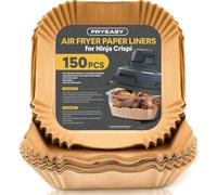 FryEasy Fodere di carta usa e getta per friggitrice ad aria Ninja Crispi FN101, 150 pezzi, adatte per vassoi grandi da 3,8 l/4 QT, migliorano l'efficienza di cottura con gli accessori per friggitrice