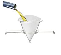 Fryer Oil Filter Stand - Deep Fryer Oil Filter Strainer Cone Holder Stand | Stainless Steel Strainer Rack With Folding Arms For Kitchen Cooking Filtration