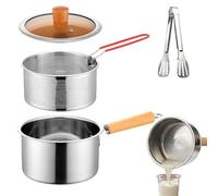 Fryer Pot - Deep Cooking Pot with Basket, Oil Strainer | Cookware for Deep Frying Seafood, French Fries, Chicken, Fish, Shrimp, Home Kitchen, Dining, Outdoor Cooking