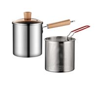 FryerPot - 304 Stainless Steel FryingPot, Stove Top Tempura Fryer, Solid Handle Design Mullti Scenario Application | CookingPot For Chicken Wings Frying Seafood Kitchen French Fries