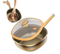 Frying Pan - 12x4 inches Titanium Alloy Non Stick Deep Skillet for Home Cooking, Kitchen Accessories with Lid, Multi Purpose Pot for Eggs, Pancake, Baking, Cooktop Camping