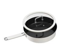 Frying Pan, Nonstick Skillet with Lid, Ceramic Coated Cookware, Induction-Compatible Saucepan Design, Cooking Tool, Ideal for Electric Stove, Oven, Kitchen, Cooker, Culinary Use