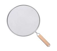 Frying Pan Splatter Screen - Oil Splash Guard With Wooden Hand - Anti-splash Screens Guard for Skillets, Padelle Antiaderenti, 1Pc Cooking Membro, About 13", 11.5", 10", 8" Adawd