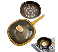 Frying Pan | With Lid Deep Saute Pan | Ergonomic Handle Cookware Pot Skillet 12 Inches For Cooking Oven Cooktop Kitchen Indoor Outdoor Camping