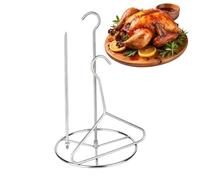 Frying Stand Hook, Chicken Roaster Accessories, Holiday Cooking Tool, Food Grade Construction, Even Support, Top Cooking Gadget, 3 Piece Stainless Steel Kit, For Frying Chicken Turkey