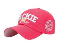 Fryloo Cappello da Pescatore Berretto Baseball Top Morbido 3D Ricamato Sole Unisex Uomini Donne Coppia Moda all-Match-Rosarosso