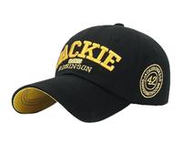 Fryloo Cappello da Pescatore Berretto Baseball Top Morbido 3D Ricamato Sole Unisex Uomini Donne Coppia Moda all-Match-Oro Nero