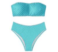 Fryloo Costume da Bagno Donna A Una Spalla Un Pezzo, Stella di Mare Abbellito Monokini con Finitura Nera, Costumi Eleganti per La Spiaggia PisChina Estate