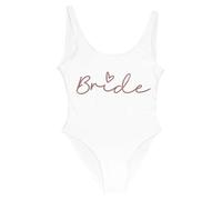 Fryloo Costume da Bagno Intero Donna Team Bride - con Stampa Verde per Addio al Nubilato, Spiaggia, Piscina, Vacanze Estive S-3xl-sposa4-s