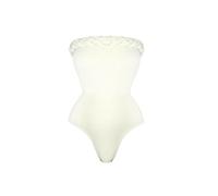 Fryloo Costume Donna 3 Pezzi Bianco da Bagno Una Spalla Intrecciato Taglio Fuori Gonna Maxi Set per La Festa di Spiaggia
