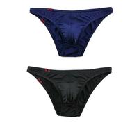 Fryloo Costume Men’s Solid Swim Briefs - Sporty U Pouch Swimming Trunks for Beach, Pool, Surfing, Vacation Summer Swimwear-1black1dark Blueblue-l(31-34inc)