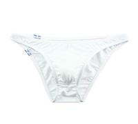 Fryloo Costume Men’s Solid Swim Briefs - Sporty U Pouch Swimming Trunks for Beach, Pool, Surfing, Vacation Summer Swimwear-White-l(31-34inc)