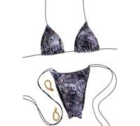 Fryloo Costume Mini Bikini Sexy A Triangolo da Donna - Bagno Micro Perizoma in Due Pezzi per Spiaggia, Piscina, Vacanze Estive-lp3-m