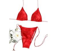 Fryloo Costume Mini Bikini Sexy A Triangolo da Donna - Bagno Micro Perizoma in Due Pezzi per Spiaggia, Piscina, Vacanze Estive-rd1-s