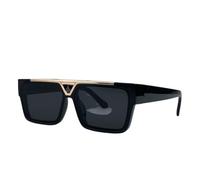 Fryloo Occhiali da Sole,Occhiali Sole polarizzati Quadrati Oversized Uomini, Punk Uv400 Ombre All'aperto