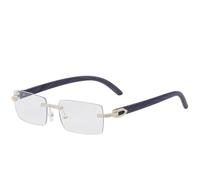Fryloo Occhiali da Sole,Occhiali Sole polarizzati Strass Quadrati Senza Bordo Unisex Y2k Punk per Il Viaggio