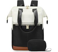 Fryloo Zaino Compatto in Stile Coreano per Studenti alla Moda Pendolare Leggero Sacca da E Spaziosa Daypack Donne Uomini-Mentre Nero