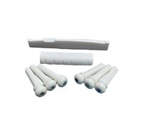 frymmx Set di parti per chitarra: ponte per chitarra acustica in vero osso, dado e 6 perni per un tono migliorato, adatto per chitarre a 6 corde