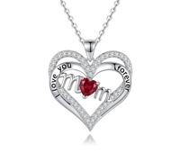 Fryneauy Collana madre a forma di cuore amore materno per madri donne