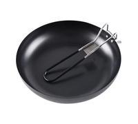 FRYPAN - Pratica padella da campeggio, rotonda, antiaderente, con manico pieghevole, leggera, pieghevole, utensile da cucina