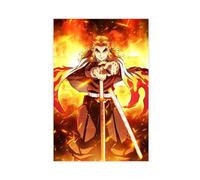 FrySky Kyojuro, poster su tela di Rengoku Demon Slayer, decorazione artistica da parete per soggiorno, camera da letto, senza cornice, 30 x 45 cm
