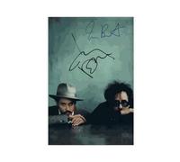 FrySky Poster su tela autografato di Johnny Depp Tim Burton, decorazione artistica da parete per soggiorno, camera da letto, senza cornice, 30 x 45 cm