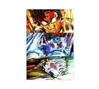 FrySky Poster su tela con Tanjiro Zenitsu Inosuke Demon Slayer, decorazione per camera da letto, sport, ufficio, stanza, regalo, senza cornice, 20 x 30 cm