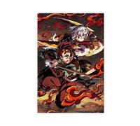 FrySky Poster su tela, motivo: Tengen Tanjiro Demon Slayer, Kimetsu No Yaiba, decorazione artistica da parete per soggiorno e camera da letto, senza cornice, 50 x 75 cm