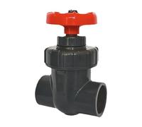 FRYSKYO PVC Gate Valve,Precision Flow Control,Inner Diameter 25mm/32mm/40mm,PVC Sluice Valve for Garden Irrigation Aquarium,Fish Tank(Dark Gray,DN32(40mm))