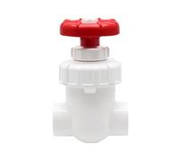 FRYSKYO PVC Gate Valve,Precision Flow Control,Inner Diameter 25mm/32mm/40mm,PVC Sluice Valve for Garden Irrigation Aquarium,Fish Tank(White,DN32(40mm))