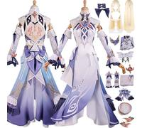FRYWORK Genshin Impact Nicole Reeyn Cosplay Costume Vestito Personaggio del Gioco Uniforme Set Completo Halloween Festa Carnevale Dress Up Suit con Parrucca Cappello per Donne (XL)