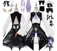 FRYWORK Zenless Zone Zero Vivian Cosplay Costume Vestito Personaggio del Gioco Uniforme Set Completo Halloween Carnevale Festa Dress Up Suit con Parrucca Copricapo per Donne (XL)