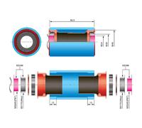 FSA Innenlager-Adapter - Bb386Evo-24 Reducer / Cf (Ee096) O 24 Mm FSA® Megaexo Carbon Kurbelgarnitur + Bb386Evo + Bb30/Pf30