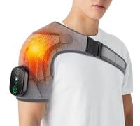 FSA HSA - Cuscinetto riscaldante per spalle senza fili, con massaggiatore per dolore alla spalla, spalla congelata, fascia riscaldante per spalle riscaldata, per massaggi e spalle (grigio)