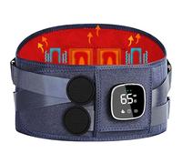 FSA HSA, cuscinetto riscaldante senza fili con massaggiatore per alleviare il dolore alla schiena, 119,4-152,4 cm, cuscinetto riscaldante indossabile per crampi con 3 calore e timer, cintura di