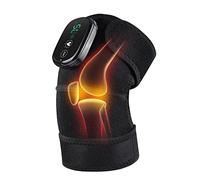 FSA - Massaggiatore per ginocchio idoneo con calore e vibrazioni, cuscinetto riscaldante per ginocchio per artrite, con massaggio, tutore riscaldato per ginocchio, nero