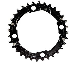 FSA unisex in acciaio 3 x 10 Shimano MTB Chainring, nero, 104 × 32T