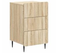 fsahslih Comodino in rovere Sonoma 43 x 41 x 68 cm con 3 cassetti | Design moderno per la camera da letto: il comodino compatto offre spazio versatile e un effetto legno senza tempo.