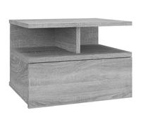 fsahslih Comodino sospeso, grigio sonoma, 40 x 31 x 27 cm, in legno | Consolle compatta da parete per camera da letto con cassetto e scomparto aperto per una conservazione ordinata senza perdita