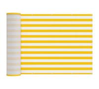 fsahslih Frangivista per balcone, 150 x 500 cm, colore giallo e bianco | Robusta tenda da balcone per terrazza e giardino. Il poliestere resistente offre una protezione ottimale da sguardi