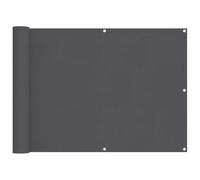 fsahslih Frangivista per balcone, 75 x 500 cm, antracite, tessuto Oxford | Robusta tenda da balcone per terrazza e giardino, offre protezione dal vento, protezione dai raggi UV e privacy durante il