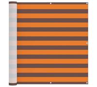fsahslih Frangivista per balcone, arancione, marrone, 120 x 200 cm, a righe | Robusta tenda da balcone per terrazza e giardino. Il tessuto Oxford resistente offre una protezione affidabile dal vento.