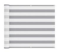 fsahslih Frangivista per balcone, grigio e bianco, 90 x 1000 cm | Recinzione strutturata per giardino e terrazza per un facile montaggio con robusti occhielli in alluminio.